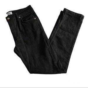 Wesc Bob Style Jeans Men’s 31 Black Denim Button Front Classic Neutral *Altered*